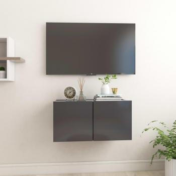 vidaXL Mueble de salón colgante 60x30x30 cm, Mueble de TV colgante gris
