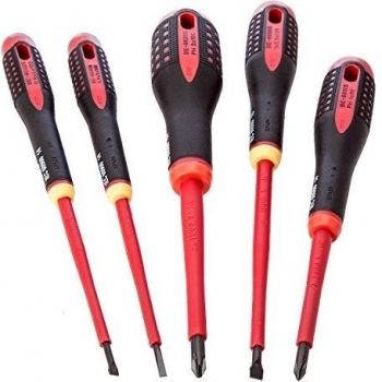 Bahco BE-9881S - Juego Destornillador Es Ergo 5 Piezas: 3 Rectas, 2Ph