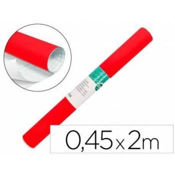 Rollo Papel Adhesivo Liderpapel Unicolor Rojo Brillo 0,45 x 2 m
