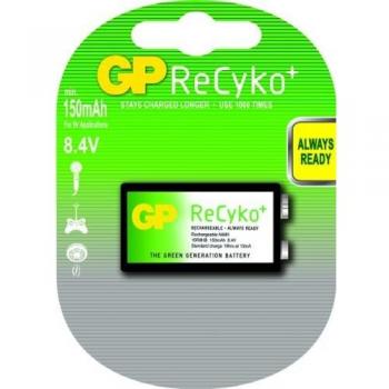 Best Price Square Battery, NIMH RECYKO+ 9V 150MAH GP15R8HBE-2EC1 by GP Batteries