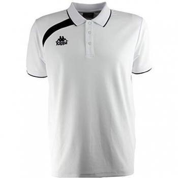 Kappa Palla Polo, Unisex, Blanco/Negro, M