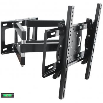 FANCYINN 26-55 Doble brazo de inclinación y giratorio TV Soporte de pared con nivel de alcohol incorporado para LED, LCD, 3D, curvas, plasma, televisores de pantalla plana - Super Fuerte 50 kg de peso Capacidad