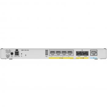 Cisco ISR1100-6G Gigabit Ethernet Wired Router with 4 GE LAN/WAN Ports, 2 SFP Ports, and 4GB RAM - Grey