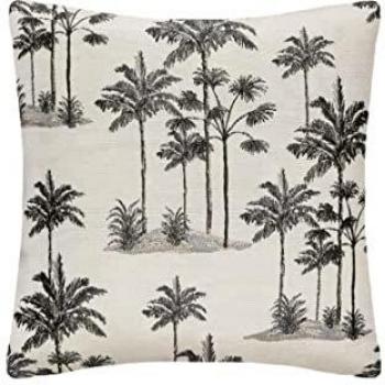Funda de cojín jacquard Palma 40 x 40 cm - Diseño negro y blanco