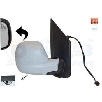 Espejo retrovisor VAN WEZEL 0944828 con ajuste eléctrico, cristal convexo, carcasa negra y diseño específico para vehículos de la marca