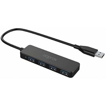 HUB 4 Puertos USB 3.0 Negro APPROX 4XUSB3.0/ USB-A