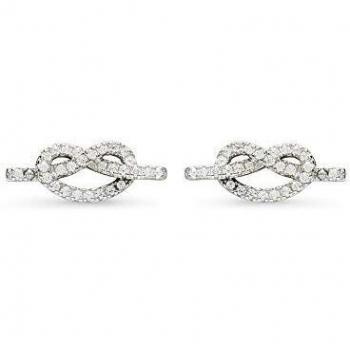 Pendientes Bretzel de plata de ley 925 - Luxenter