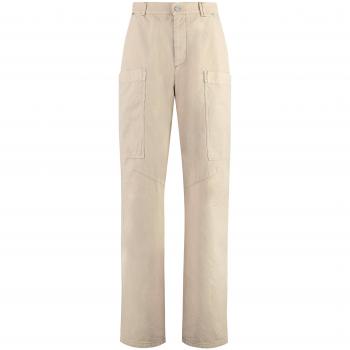 Palm Angels Men's Multi-Pocket Cotton Trousers in Beige | Size 50 | PMCF025F23FAB0016110 Color BEIGEBLACK