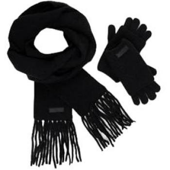 Desigual Women's Black Plain Scarf Gift Box