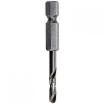 Wolfcraft Broca de Metal HSS Afilada con Precisión, Vástago Hexagonal, Espiral de 26mm, 6mm - Plata