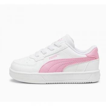 Zapatillas casual Puma Caven 2.0 AC+ infantil, color blanco y rosa, modelo 393841-34, talla 23, material de piel, unisex