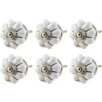 6x Perillas De Muebles-blanco-crema GH12 15004-E R5-269 K14