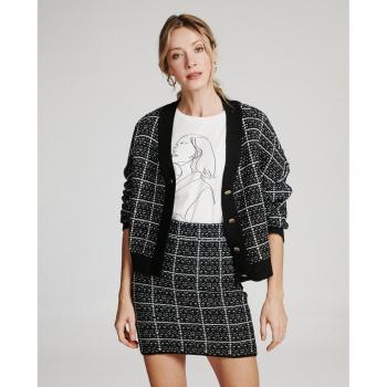 Cárdigan de punto de mujer de cuadros Vero Moda