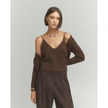 Top de tirantes con cuello pico Tintoretto