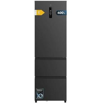 Frigorífico Combi No Frost Inox Puerta Francesa Oscuro 400L Motor Inverter Fast Cooling