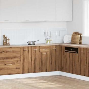 Armario inferior cajón madera roble artisan 40x46x81,5 cm, Armario de Cocina, Armario con cajones, Armario Inferior de Cocina