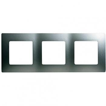 Legrand 448397043 placa 3 V Vertical/Horizontal Niloe Alu