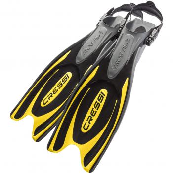 Cressi Frog Plus - Aletas, color negro/amarillo, talla S-M