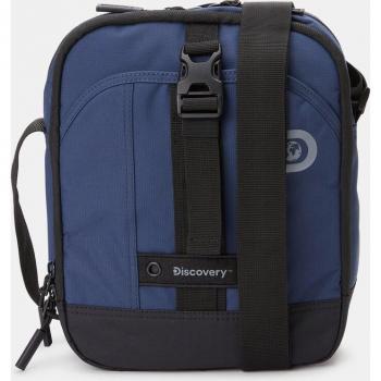 Discovery - Bolso Bandolera de Poliéster Reciclado Azul con Bolsillo Frontal y RFID