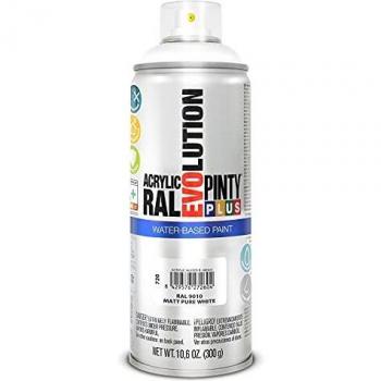 PINTURA EN SPRAY PINTYPLUS EVOLUTION WATER-BASED 520CC RAL 9010 BLANCO PURO MATE
