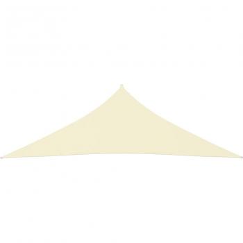 Toldo de vela triangular tela Oxford color crema 3x3x4,24 m