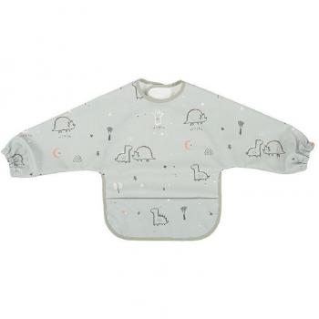 Babero con Mangas Estampado Jurasic - Menta