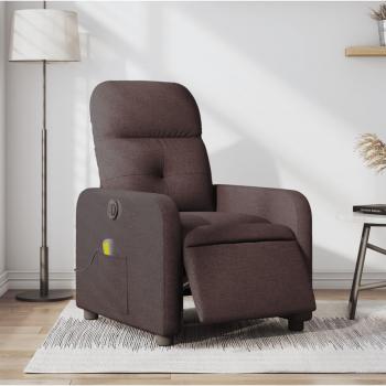 Sillón reclinable de masaje eléctrico en tela disponible en colores gris claro, gris oscuro, negro y marrón oscuro