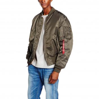 Alpha Industries Men's MA-1 Bomber Jacket - Classic Style, Grey, Multiple Sizes Available
