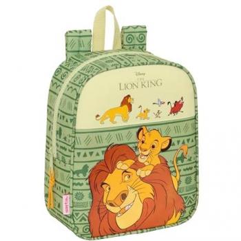 Mochila Infantil Adaptable a Carro Safta Mufasa 22x27x10 cm, Ideal para Guardería, Cómoda y Versátil, Color Verde/Beige
