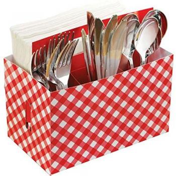 Cajita de cartón para los utensilios en una fiesta de picnic, de Amscan – 340064