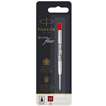 Parker Quinkflow recambio para bolígrafo de punta mediana, rojo