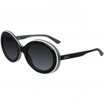 Karl Lagerfeld Women's Oval Acetate Sunglasses KL6058S - Black - One Size