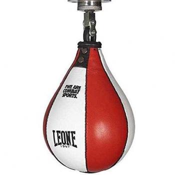 LEONE 1947 - Pera de boxeo, color rojo y blanco, tamaño pequeño