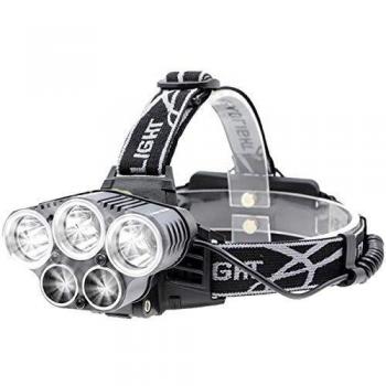 Linterna Frontal Recargable LED, 13000 Lúmenes Luz Frontal Cabeza Impermeable Super Brillante, Pesca,Senderismo, Bicicleta, Camping y Caza