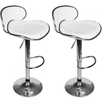 Set de dos taburetes bar - en blanco