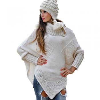 Amourelle - Poncho - capa - para mujer beige Talla única