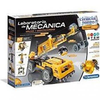 Clementoni - Laboratorio de Mecánica Playset, Grúas y Montacargas, Multicolor