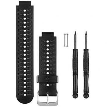 Garmin Forerunner Replacement Silicone Watch Bands - Black & Gray