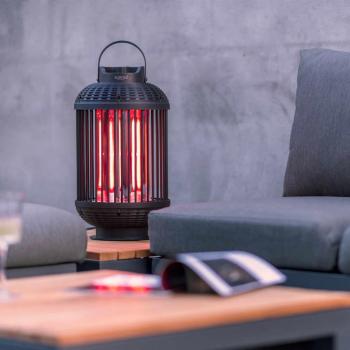 Calefactor de mesa Indox de halógeno 1200 W negro Sunred