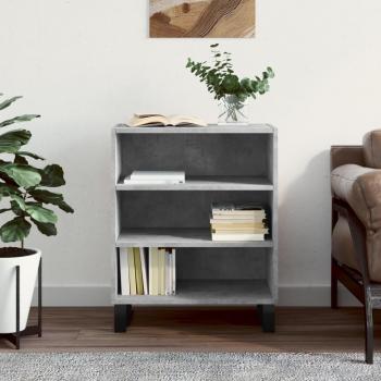 Aparador de madera de ingeniería 57x35x70 cm en color gris hormigón, mueble de almacenaje para salón, buffet y armario auxiliar