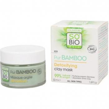 So Bio Etic Mascarilla Arcilla Detox Pur Bambú 50ml - Mascarilla facial bio que limpia profundamente, formulada con arcilla y extracto de bambú