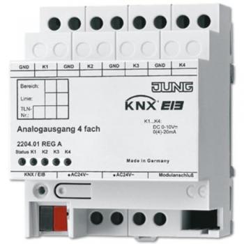 Jung 2204.01REGA KNX 4-Channel Analog Actuator for EIB/KNX Signal Conversion