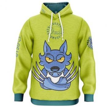 Sudadera con capucha Otso Kukuxumusu Wolfezno verde azul XL
