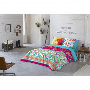 NATURALS Juego De Funda Nórdica Nayeli Rosa / Azul Cama 180