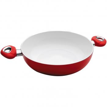 Ibili 419032 - Sartén honda con asas Vital Aluminio-Cerámica 32 cm
