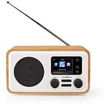 Nedis Radio por Internet - Diseño de mesas - Bluetooth® / Wi-Fi - DAB+ / FM / Internet - Pantalla a color de 2.4 - Potencia de 7 W - Control remoto - Controlado por aplicación -