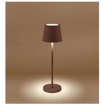 Lámpara de mesa LED a pilas Lume Plus 2,2W 2700K Corten