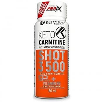 AMIX Nutrition | KetoLean | Keto goBHB Carnitine Shot 3500 | Sabor Naranja | 20 Unidades de 60 ml | L-Carnitina Quema grasas | Especial para Deportistas | Dietas Keto | Acelerador del Metabolismo