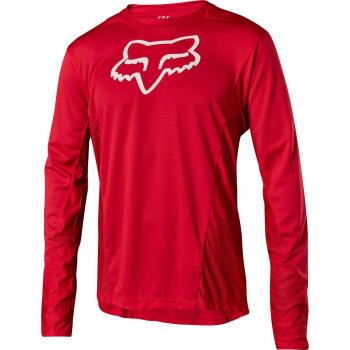 Fox Demo LS Camo Burn Jersey, red, tamaño L