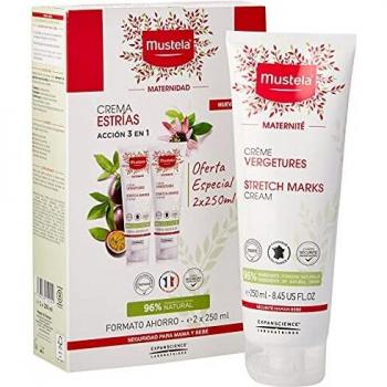 Mustela 48623 - Crema corporal anti estrías, formato duplo, 2X250 ml